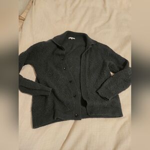 Madewell Gray/Blue Button-Up Cardigan